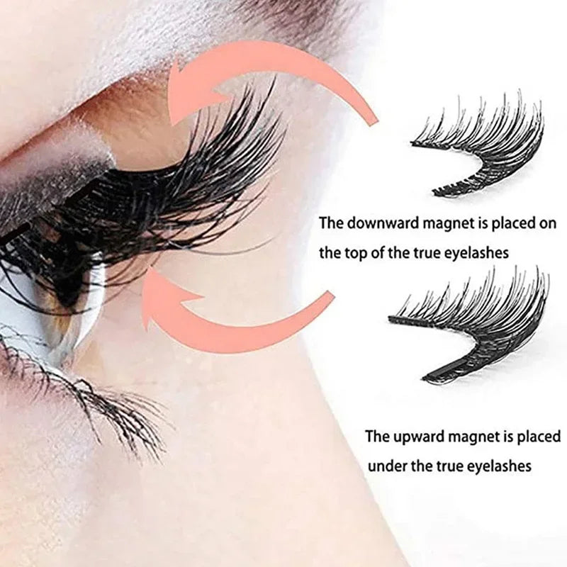 1x Pair of Magnetic False Eyelashes